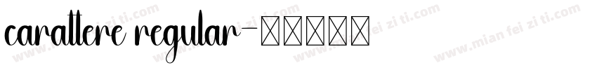 carattere regular字体转换